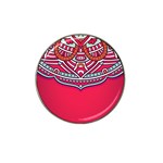 Mandala red Hat Clip Ball Marker (4 pack)