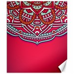 Mandala red Canvas 8  x 10 