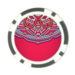 Mandala red Poker Chip Card Guard