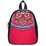 Mandala red School Bag (Small)