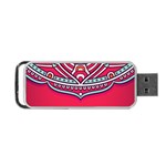 Mandala red Portable USB Flash (One Side)
