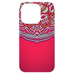 Mandala red iPhone 14 Pro Black UV Print Case