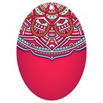 Mandala red UV Print Acrylic Ornament Oval