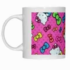 Hello Kitty, Cute, Pattern White Mug from UrbanLoad.com Left