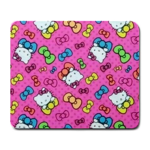 Hello Kitty, Cute, Pattern Large Mousepad from UrbanLoad.com Front