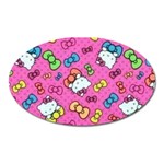 Hello Kitty, Cute, Pattern Oval Magnet