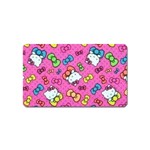 Hello Kitty, Cute, Pattern Magnet (Name Card)