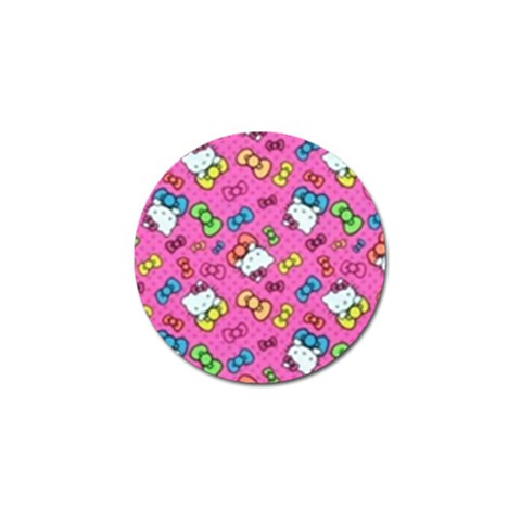Hello Kitty, Cute, Pattern Golf Ball Marker (4 pack) from UrbanLoad.com Front