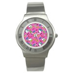 Hello Kitty, Cute, Pattern Stainless Steel Watch