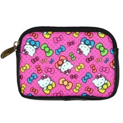 Hello Kitty, Cute, Pattern Digital Camera Leather Case from UrbanLoad.com Front