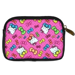 Hello Kitty, Cute, Pattern Digital Camera Leather Case from UrbanLoad.com Back