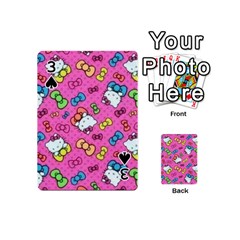 Hello Kitty, Cute, Pattern Playing Cards 54 Designs (Mini) from UrbanLoad.com Front - Spade3
