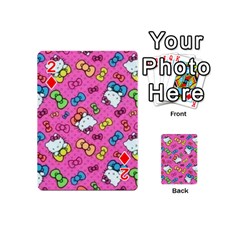 Hello Kitty, Cute, Pattern Playing Cards 54 Designs (Mini) from UrbanLoad.com Front - Diamond2