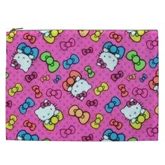 Hello Kitty, Cute, Pattern Cosmetic Bag (XXL) from UrbanLoad.com Front