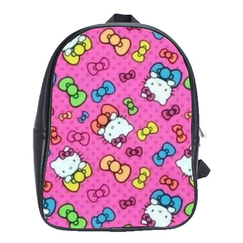 Hello Kitty, Cute, Pattern School Bag (XL) from UrbanLoad.com Front