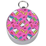 Hello Kitty, Cute, Pattern Silver Compasses