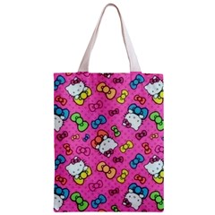 Hello Kitty, Cute, Pattern Zipper Classic Tote Bag from UrbanLoad.com Back