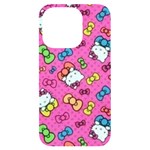 Hello Kitty, Cute, Pattern iPhone 14 Pro Black UV Print Case
