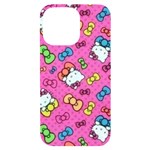 Hello Kitty, Cute, Pattern iPhone 14 Pro Max Black UV Print Case