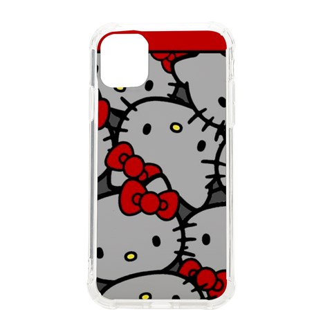Hello Kitty, Pattern, Red iPhone 11 TPU UV Print Case from UrbanLoad.com Front