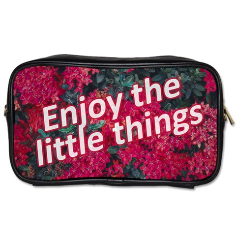 Indulge in life s small pleasures  Toiletries Bag (Two Sides) from UrbanLoad.com Front