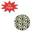 Spruce Sample Christmas Tree Branches Seamless Digital Texture Forest Nature Pattern 1  Mini Buttons (10 pack) 