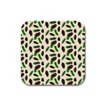 Spruce Sample Christmas Tree Branches Seamless Digital Texture Forest Nature Pattern Rubber Square Coaster (4 pack)