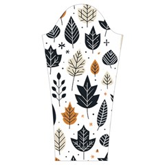 Autumn Leaves Fall Pattern Design Decor Nature Season Beauty Foliage Decoration Background Texture Women s Cut Out Long Sleeve T Sleeve Right