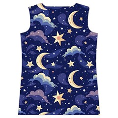 Night Moon Seamless Background Stars Sky Clouds Texture Pattern Women s Basketball Tank Top from UrbanLoad.com Back