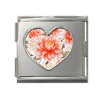 Flowers Plants Sample Design Rose Garden Flower Decoration Love Romance Bouquet Mega Link Heart Italian Charm (18mm)