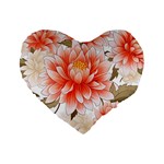Flowers Plants Sample Design Rose Garden Flower Decoration Love Romance Bouquet Standard 16  Premium Flano Heart Shape Cushions