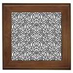 Monochrome Maze Design Print Framed Tile