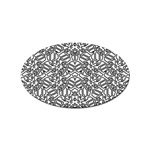 Monochrome Maze Design Print Sticker Oval (100 pack)