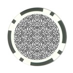 Monochrome Maze Design Print Poker Chip Card Guard
