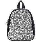 Monochrome Maze Design Print School Bag (Small)