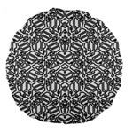 Monochrome Maze Design Print Large 18  Premium Round Cushions