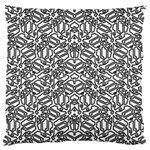 Monochrome Maze Design Print Standard Premium Plush Fleece Cushion Case (One Side)