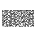 Monochrome Maze Design Print Satin Wrap 35  x 70 