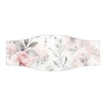 Light Grey and Pink Floral Stretchable Headband