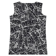 Rebel Life: Typography Black and White Pattern Women s Basketball Tank Top from UrbanLoad.com Back