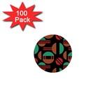 Abstract Geometric Pattern 1  Mini Buttons (100 pack) 