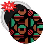 Abstract Geometric Pattern 3  Magnets (10 pack) 