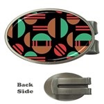 Abstract Geometric Pattern Money Clips (Oval) 