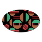 Abstract Geometric Pattern Oval Magnet