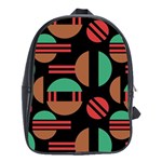 Abstract Geometric Pattern School Bag (XL)