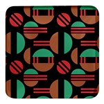 Abstract Geometric Pattern Square Glass Fridge Magnet (4 pack)
