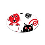 Cat Little Ball Animal Sticker (Oval)