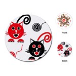 Cat Little Ball Animal Playing Cards Single Design (Round)