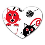 Cat Little Ball Animal Heart Mousepad