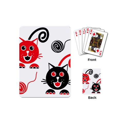 Cat Little Ball Animal Playing Cards Single Design (Mini) from UrbanLoad.com Back